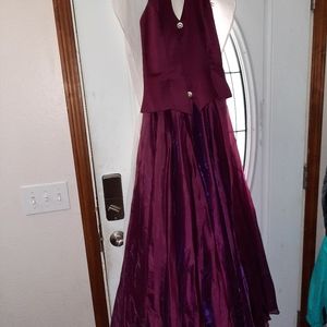 Long Fitted and Flowy Gown